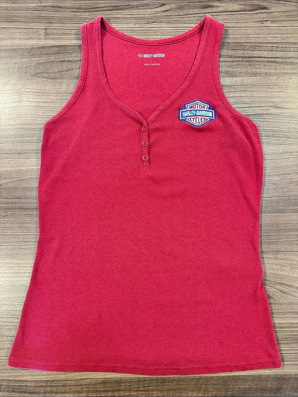 Harley-Davidson Logo Tank Red Large Like New